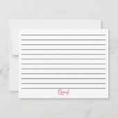 Rubber Spatulas Backen Kochrezepte Karten (Rückseite)