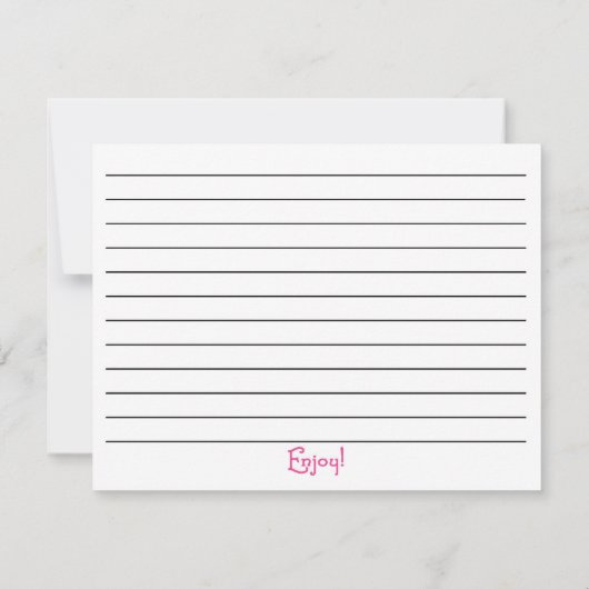 Rubber Spatulas Backen Kochrezepte Karten (Rückseite)