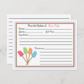 Rubber Spatulas Backen Kochrezepte Karten (Vorne/Hinten)