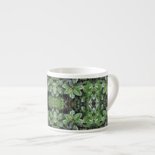Rubber Tree Leaf Muster Espressotasse (Vorderseite Rechts)