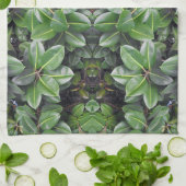 Rubber Tree Leaf Muster Handtuch (Gefaltet)