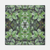 Rubber Tree Leaf Muster Magnet (Vorne)