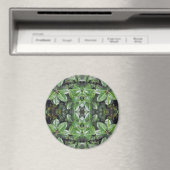 Rubber Tree Leaf Muster Magnet (In Situ (Geschirrspüler))