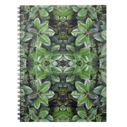 Rubber Tree Leaf Muster Notizblock (Vorderseite)