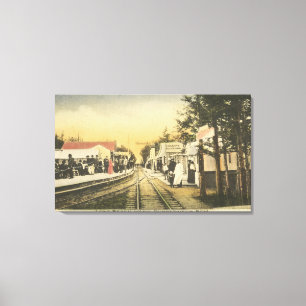 Rubberneck-Reihen-Eisenbahn-Ansicht Leinwanddruck