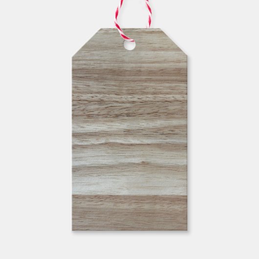 Rubberwood Wood Grain Geschenkanhänger (Vorderseite)