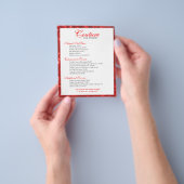 Rubby-Red Bokeh Glitzer Menu List Flyer (Gruppe)