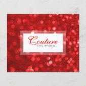 Rubby-Red Bokeh Glitzer Menu List Flyer (Hinten)