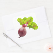 Rübe mit großen Blätter Quadratischer Aufkleber (Umschlag)