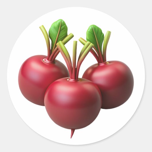 Rüben aus Kunststoff - 3D-Glossar Runder Aufkleber (Vorderseite)