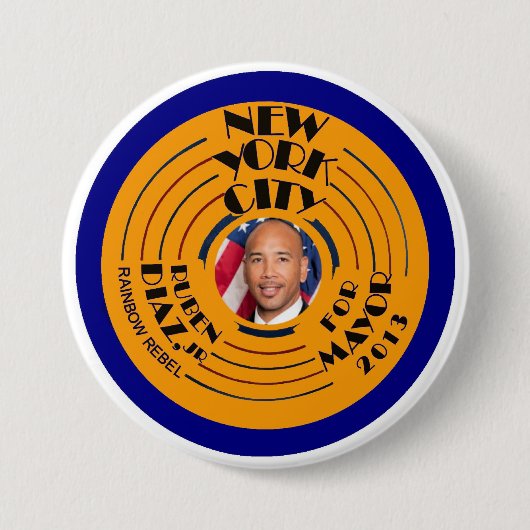 Ruben Diaz, Bürgermeister 2013 jr.-NYC Button (Vorderseite)