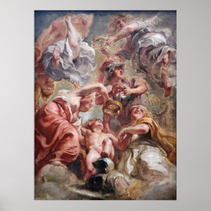 Ruben - England, Schottland, Minerva und Cupid Poster