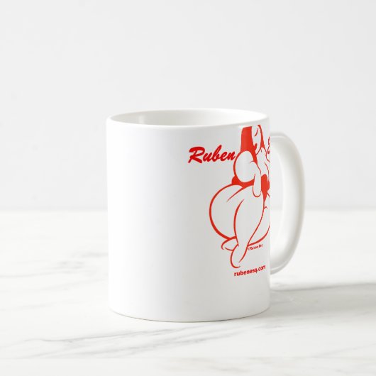 Ruben Esq Logo-Tasse Kaffeetasse (VorderseiteRechts)