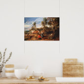 Ruben - Milchmädchen mit landschaftlich lebenden R Poster (Küche)