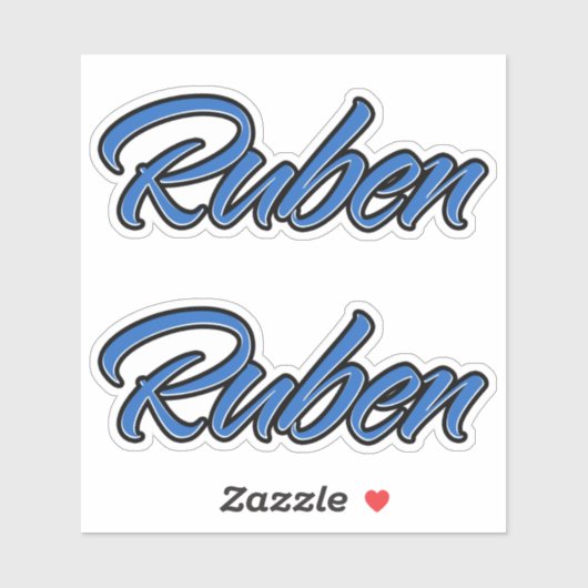 Ruben Name blue Aufkleber Sticker Stickerset (Blatt)