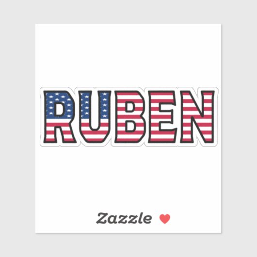 Ruben Name Vorname USA Sticker Stickerset (Blatt)