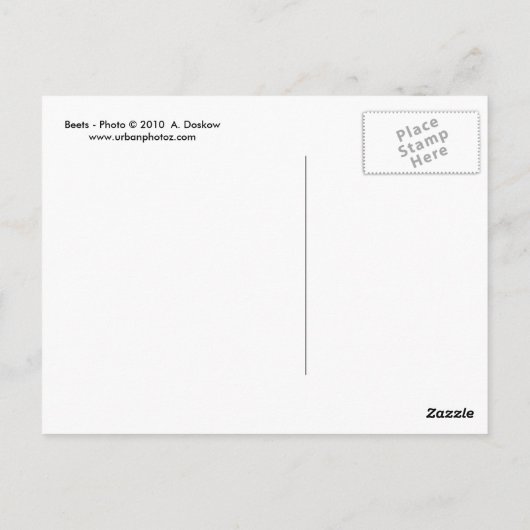 Rüben Postkarte (Rückseite)