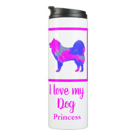 Rübenhunde Hot Pink & Blue Silhouette Thermosbecher