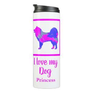 Rübenhunde Hot Pink & Blue Silhouette Thermosbecher