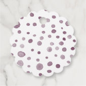 Rübenkonfetti Wasserfarbe Punkte Liebesmarken Geschenkanhänger (Rückseite)