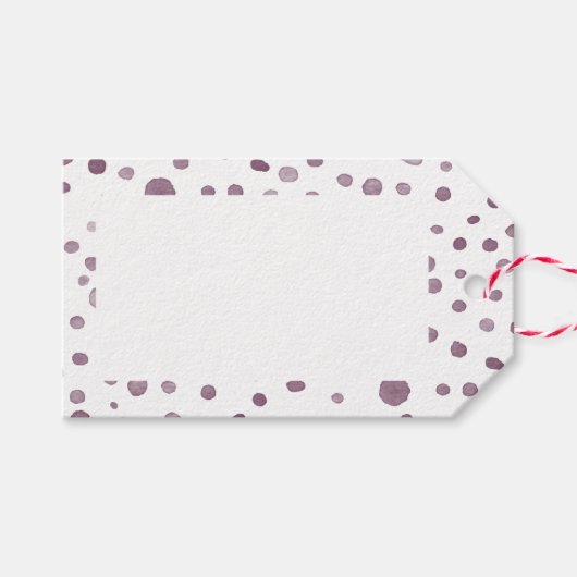 Rübenkonfetti-Wasserfarben-Dots-Geschenk-Tag Geschenkanhänger (Vorderseite (Horizontal))