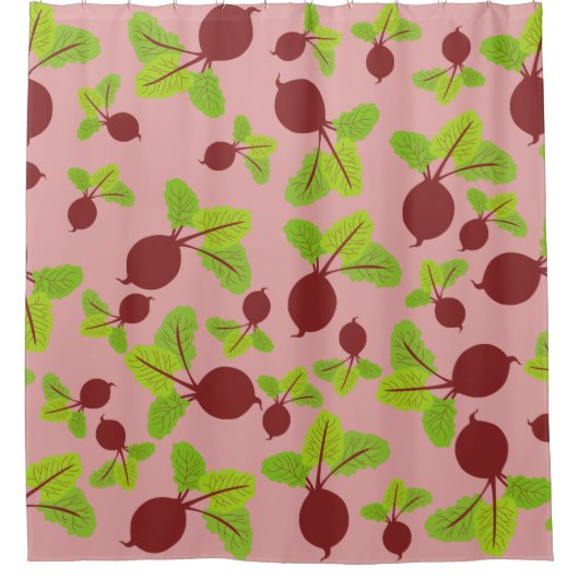 Rübenmuster Duschvorhang (Vorderseite)