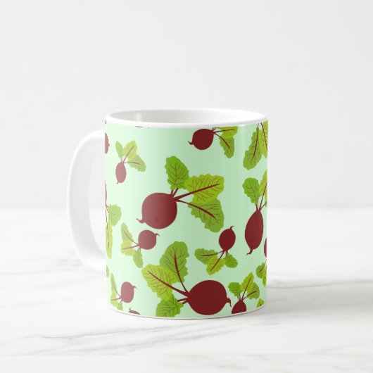 Rübenmuster Kaffeetasse (Vorderseite Links)