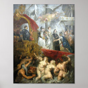 Rubens - Ankunft der Königin in Marseille (Louvre) Poster