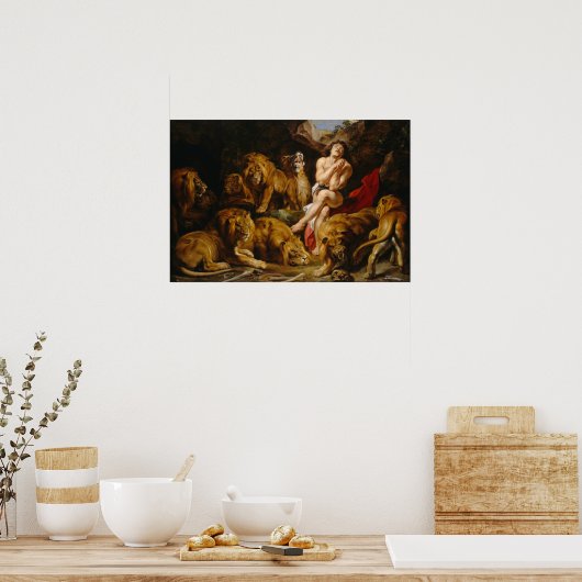 Rubens - Daniel in Lions' Den Poster (Küche)