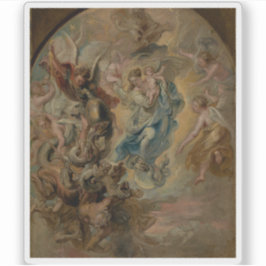 Rubens - Die Jungfrau als Frau der Apokalypse Aufkleber