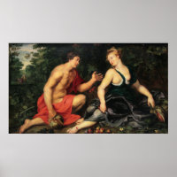 Rubens - Vertumnus und Pomona Mythos Art Print