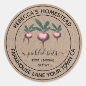 Rübenschnitzel Runder Aufkleber (Vorderseite)