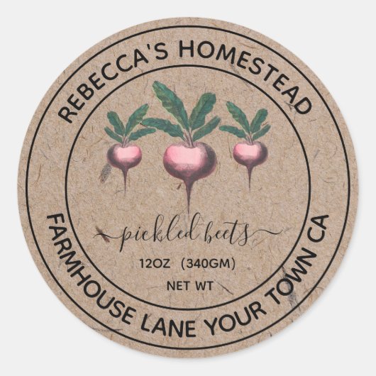 Rübenschnitzel Runder Aufkleber (Vorderseite)