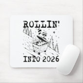 Rüberrollen ins 2026 Waschbären-Müllcontainer-Feue Mousepad (Mit Mouse)