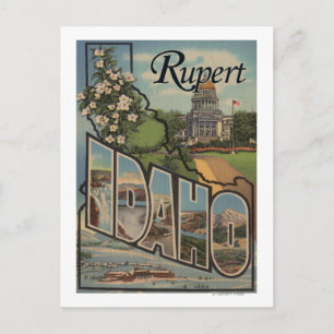 Rubert, IdahoLarge Letter ScenesRubert, ID Postkarte