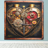 Rubies And Gears Heart Steampunk Series Leinwanddruck (Insitu (Holzboden))