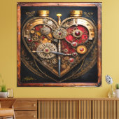 Rubies And Gears Heart Steampunk Series Leinwanddruck (Insitu (Wohnzimmer))