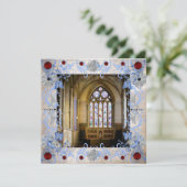 Rubies Art Deco Hochzeitskarte Einladung (Stehend Vorderseite)