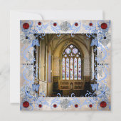 Rubies Art Deco Hochzeitskarte Einladung (Vorderseite)