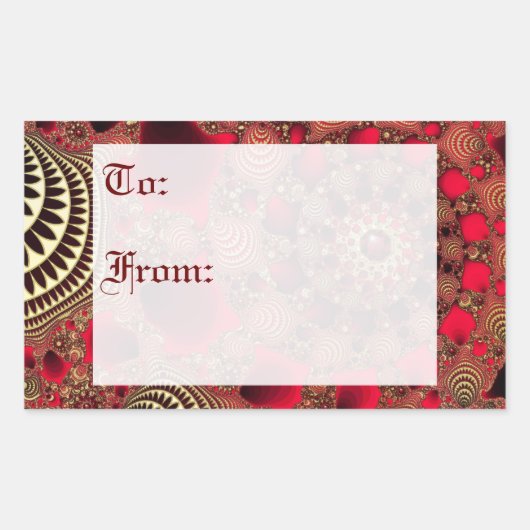 Rubies & Gold-Geschenktipps Rechteckiger Aufkleber (Vorderseite)