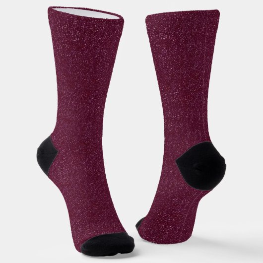 Rubin-Glitter Socken (Gewinkelt)