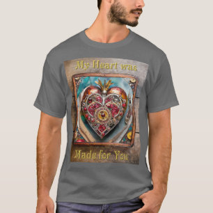 Rubin Granatapfel Herz Steampunk Serie T-Shirt