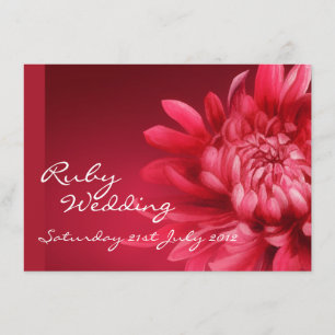 Rubin-Hochzeitseinladung 40. Einladung