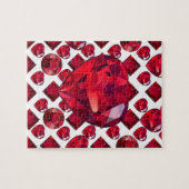 RUBIN JEWELED VALENTINSGRUSS-HERZEN JEWELED PUZZLE (Horizontal)