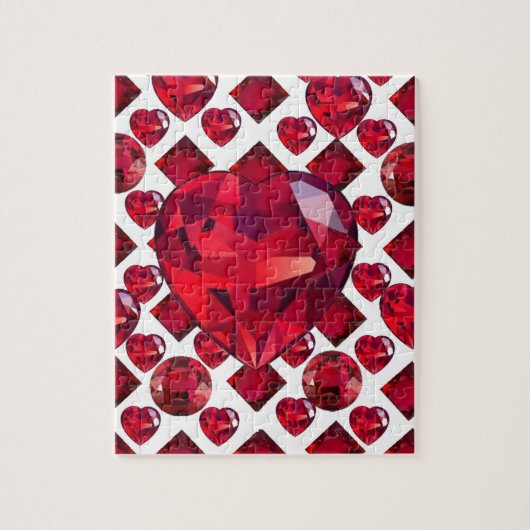 RUBIN JEWELED VALENTINSGRUSS-HERZEN JEWELED PUZZLE (Vertikal)