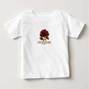 Rubin-Kristallrose – Liebe vergeht nie Baby T-shirt