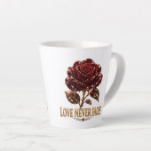 Rubin-Kristallrose – Liebe vergeht nie Milchtasse (Rechte Ecke)