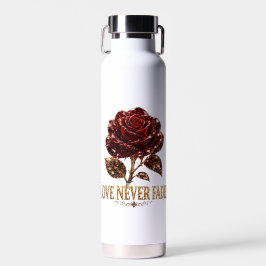 Rubin-Kristallrose – Liebe vergeht nie Trinkflasche