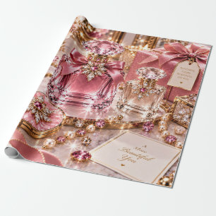 Rubin Luxus Weihnachts Schönheit Geschenkpapier