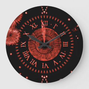 Rubin-Mitternachtsuhr Große Wanduhr